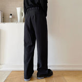 Pleated Flared Casual Trousers