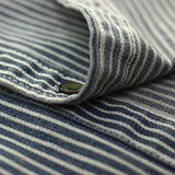 Vintage Washed Slim Striped Long Sleeve Denim Shirt