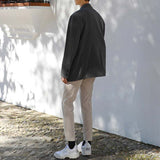Dark Gray Casual Simple Blazer