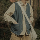 Washed Denim Vest