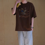 Flower Japanese Retro Cotton T-shirt
