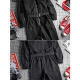 Men's Vintage Hooded Jumpsuit Suspenders Fashion Jumpsuit