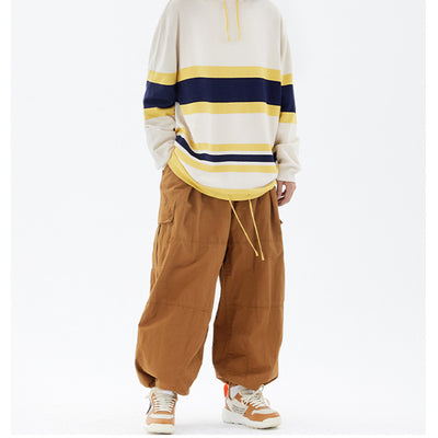Men Wide Leg Joggers Hippie Streetwear Loose Baggy Trousers