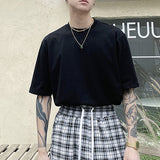 Loose Crew Neck Short Sleeve T-Shirt Vintage Tee