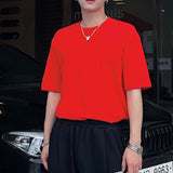 Loose Crew Neck Short Sleeve T-Shirt Vintage Tee