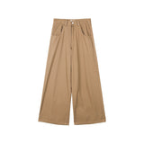 Casual Simple Solid Color Loose Straight Jeans