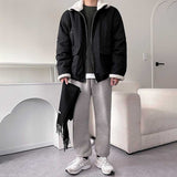 Casual Solid Color Stitching Thick Loose Tooling Jacket