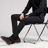 Men's Business Casual High Waisted Pants Slim Fit Dress Pants