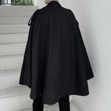 Hooded Bat Sleeve Trench Coat