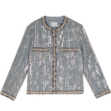 Men's Vintage Casual Beaded Sequin Denim Jacket