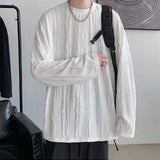 Men's Loose Drape Retro Casual Solid Color T-Shirt