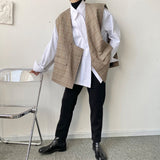 Asymmetric Loose Embellishment Tank Top Jacket