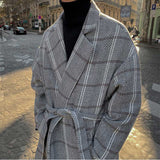 Vintage Plaid Belt Length Coat