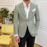 Men's British Green Check Blazer
