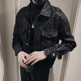 Men's Business Vintage Lapel Pocket Black Jacket