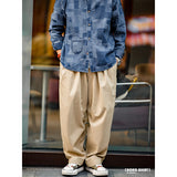 Men's Vintage Plaid Patchwork Denim Shirt