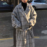 Vintage Plaid Belt Length Coat