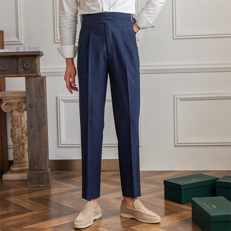 Men's Business Casual High Waisted Pants Slim Fit Dress Pants chicoud Men's Business Casual High Waisted Pants Slim Fit Dress Pants chicoud