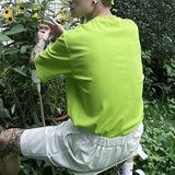 Loose Crew Neck Short Sleeve T-Shirt Vintage Tee