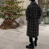 Vintage Plaid Belt Length Coat