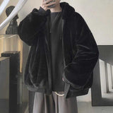 Men's Japanese Reversible Hooded Plush Jacket