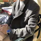 Dark Gray Casual Simple Blazer