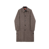 Vintage Plaid Mid Length Coat