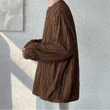 Men's Loose Drape Retro Casual Solid Color T-Shirt