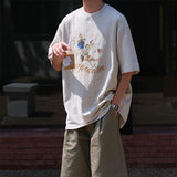 Flower Japanese Retro Cotton T-shirt