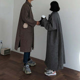 Vintage Plaid Mid Length Coat