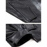 Men's Retro Thick Motorcycle PU Leather Jacket