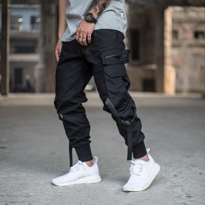 Men Casual Loose Multi-pocket Cargo Trousers