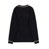 Men's Vintage Colorblock V-Neck Knit Cardigan