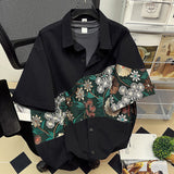 Vintage Embroidered Patchwork Shirt