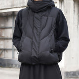 Men's White Duck Down Hooded Down Vest