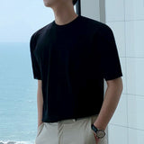 Men's Summer Slim Fit Short Sleeve Knit T-Shirt