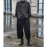 Men's Loose Fit Elastic Waist Wide Leg Baggy Harem Pants