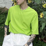 Loose Crew Neck Short Sleeve T-Shirt Vintage Tee