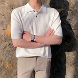 Men's Summer Short Sleeve POLO Shirt Knit T-Shirt