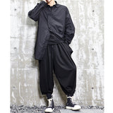 Men's Dark Casual Simple Mid-length Long Sleeve Shirt