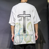 Cross Print Loose Tee