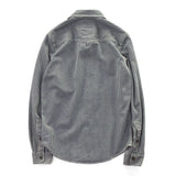 Vintage Washed Slim Striped Long Sleeve Denim Shirt