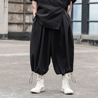 Men's Harem Pants Hip hop Joggers Baggy Wide Leg Pants