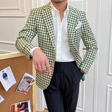 Men's British Green Check Blazer
