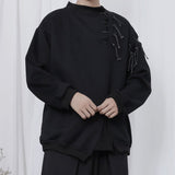 Asymmetrical Hem Slit Loose Sweatshirt