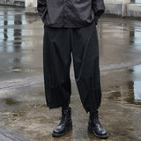 Men's Loose Fit Elastic Waist Wide Leg Baggy Harem Pants