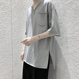 Frayed Slit Short Sleeve T-Shirt