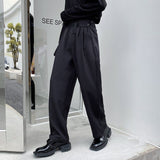 Irregular Double Waist Trousers With Decoration