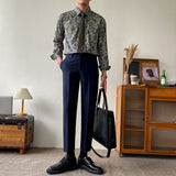 Men's Retro Casual Slim Pattern Shirt