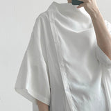 Men's Casual Simple Asymmetric Design Loose Shirt